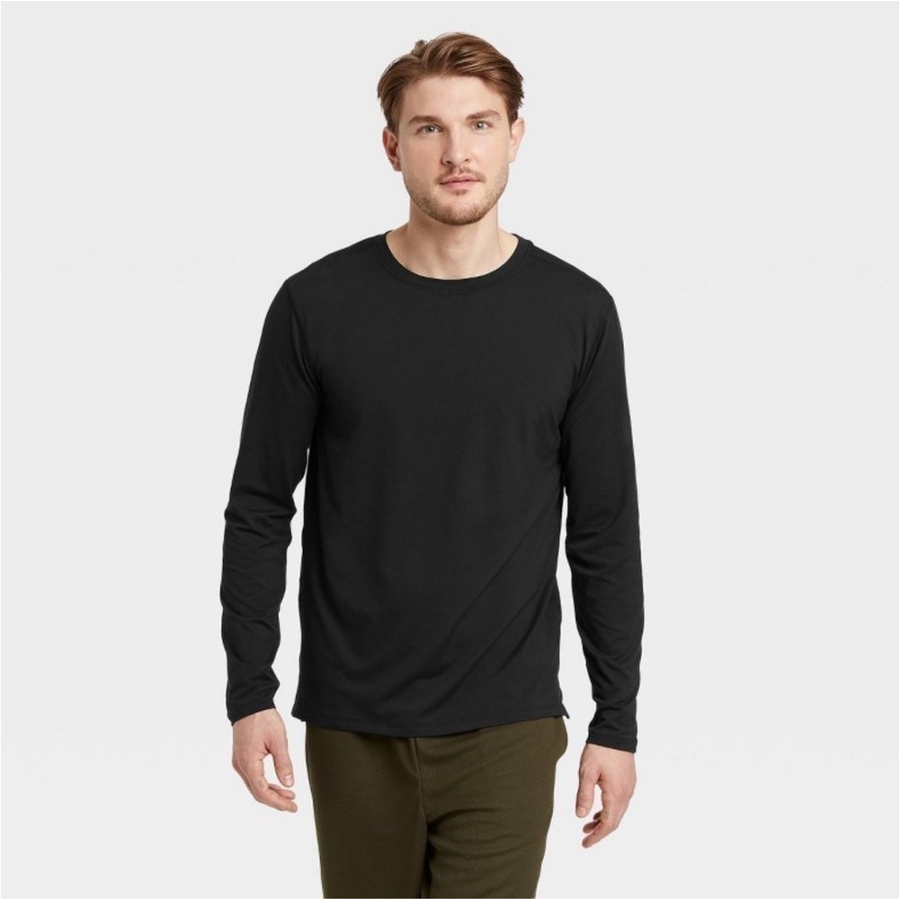 Men's Long Sleeve Performance T-Shirt - All In Motion™ Black new